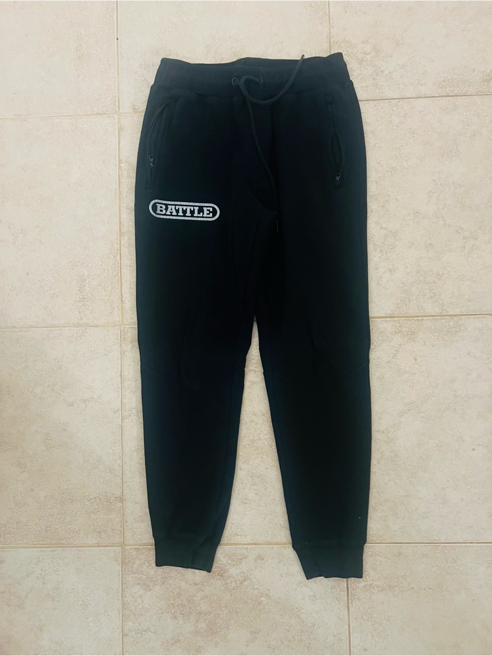 BATTLE Black Logo Joggers